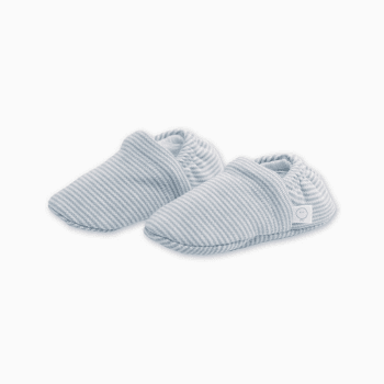 Image showing the Baby Booties, 3 - 6 Months, Blue Stripe product.