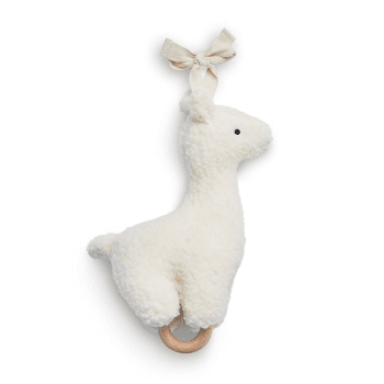Image showing the Musical Pull Soft Toy Lama, Off-White product.