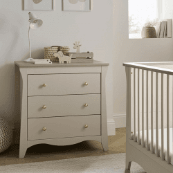 Image showing the Clara 3 Drawer Dresser and Changer, Cashmere & Ash product.