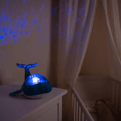 Image showing the Tranquil Whale Musical Night Light, Blue product.