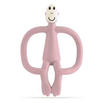 Image showing the Original Monkey Teething Toy, Dusty Pink product.