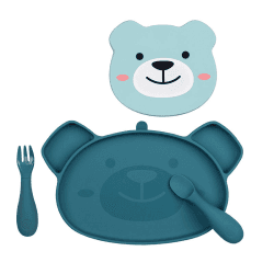 Image showing the Boris Bear Weaning Set, Blue product.