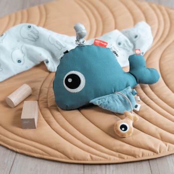 Image showing the Wally Tummy Time Floor Mirror, Blue product.
