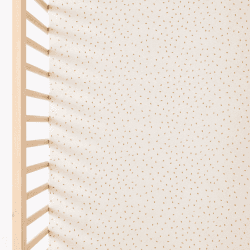 Image showing the Organic Cot & Cot Bed Fitted Sheet, W60 x L120cm, Linen Rice product.