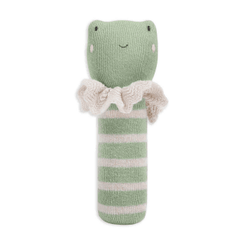 Image showing the Friendly Frog Knitted Rattle, Green product.