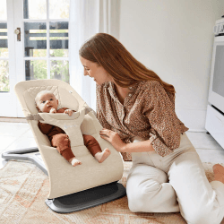Image showing the Evolve 3 in 1 Baby Bouncer, Cream product.