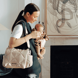 Image showing the Nova Eco Compact Changing Bag, Oyster Quilted product.