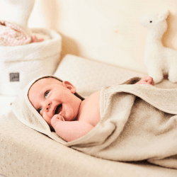 Image showing the Terry Bath Cape, Nougat product.