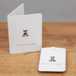 Image showing the Bambino My First Passport & Luggage Tag, White product.