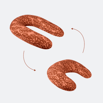 Image showing the 2-in-1 Pregnancy Pillow, U-Shape and C-Shape, Terracotta product.