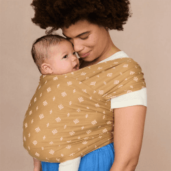 Image showing the Aura Soft Knit Baby Sling Wrap, Camel Harvest product.