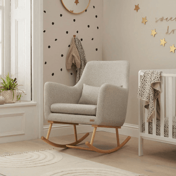 Image showing the Oscar Rocking & Nursing Chair, Pebble/Grey product.