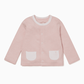 Image showing the Cardigan, 3 - 6 Months, Blush Stripe product.