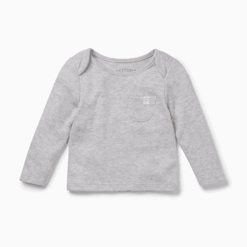 Image showing the Long Sleeve T-Shirt, 0 - 3 Months, Grey product.