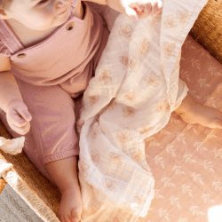 Image showing the Boutique Pack of 2 Large Organic Cotton Muslin Swaddles, 120 x 120cm, Earthly product.