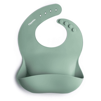 Image showing the Silicone Bib, Meadow Green product.