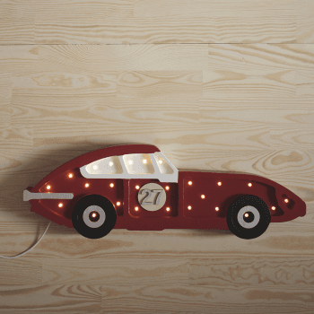 Image showing the Wooden Race Car Lamp, Frecciarossa product.