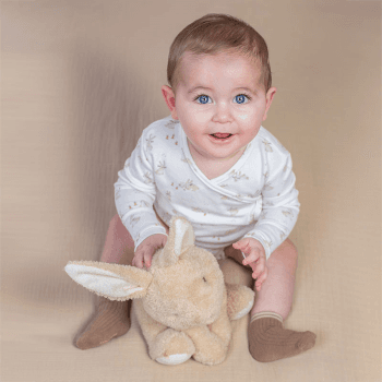 Image showing the Baby Bunny Long Sleeve Bodysuit, 0 - 1 Months, White product.