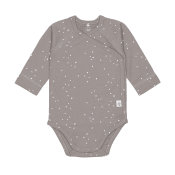 Image showing the Long Sleeve Bodysuit with Print GOTS, 0 - 3 Months, Sprinkle Taupe product.