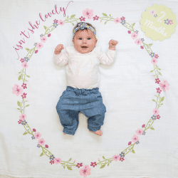 Image showing the Milestone Muslin Blanket & Cards Gift Set, Isn't she Lovely product.