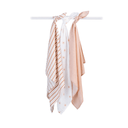 Image showing the Pack of 3 Mini Muslin Cloths, Daisies product.