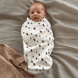Image showing the Cozy Swaddle Bag, 0.7 Tog, 0 - 3 Months, Bricks Milky product.