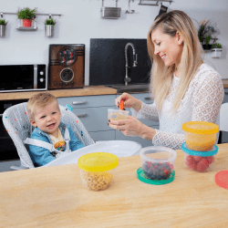 Image showing the Badabowls Set of 12 Baby Food Storage Containers, Multi product.