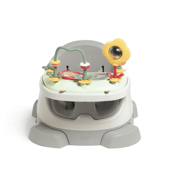 Image showing the Bug 3 in 1 Convertible Multi-Purpose Floor Seat with Removable Activity Tray, Pebble Grey product.