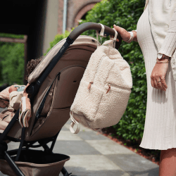 Image showing the Boucle Backpack Changing Bag, Natural product.