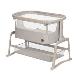 Image showing the Iora Air Bedside Crib, Classic Beige product.
