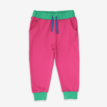 Image showing the Basic Organic Cotton Joggers, 3 - 6 Months, Pink product.