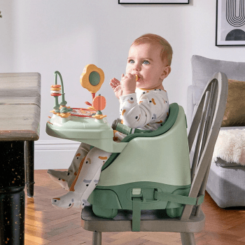 Image showing the Bug 3 in 1 Convertible Multi-Purpose Floor Seat with Removable Activity Tray, Eucalyptus product.
