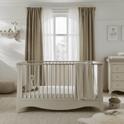 Image showing the Clara Cot Bed, Cashmere & Ash product.