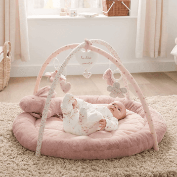 Image showing the Welcome to the World Baby Gym and Activity Playmat, Pink product.
