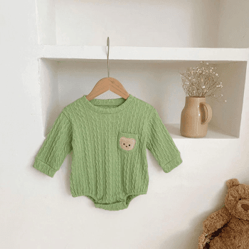 Image showing the Autumn Bear Bodysuit, 0 - 6 Months, Green product.