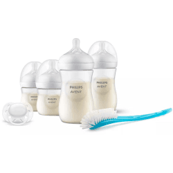 Image showing the Natural Response 6 Piece Baby Bottle Set, Clear product.