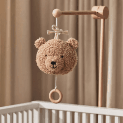 Image showing the Musical Pull Soft Toy Teddy Bear, Biscuit product.
