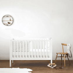 Image showing the Cot Bed Jersey Fitted Sheet, 140 x 70cm, White product.