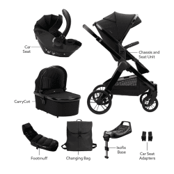 Image showing the Raffi 10-Piece Premium Travel System Bundle, Gloss Black product.