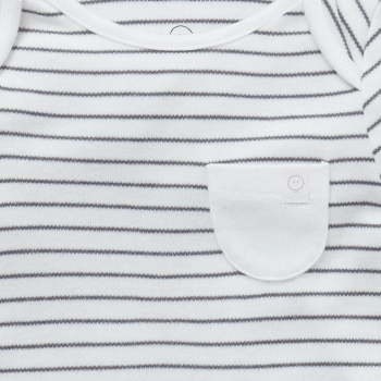 Image showing the Long Sleeve T-Shirt, 0 - 3 Months, Grey Stripe product.