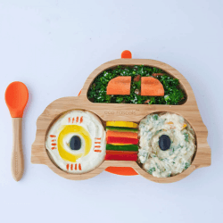 Image showing the Car Bamboo Suction Plate, Yellow product.