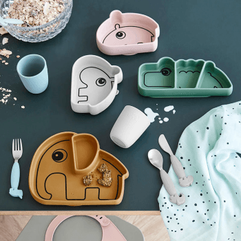 Image showing the Croco Stick & Stay Snack Plate, Green product.