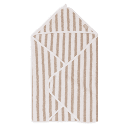 Image showing the Stripes Hooded Baby Towel, 75 x 75cm, Olive Green product.