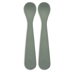 Image showing the Pack of 2 Silicone Spoons, Ash Green product.