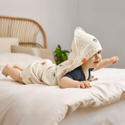 Image showing the Raddis Cotton Baby Towel + Wash Cloth Gift Set, Blossom Nature product.