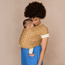 Image showing the Aura Soft Knit Baby Sling Wrap, Camel Harvest product.