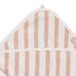 Image showing the Stripes Hooded Baby Towel, 75 x 75cm, Wild Rose product.