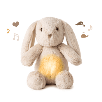 Image showing the LoveLight Billy Bunny Glowing Sound Machine with Recording Function, Beige product.
