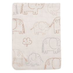 Image showing the Pack of 3 Muslin Washcloths, Elephant Tales product.