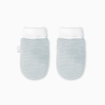 Image showing the Baby Mittens, Blue Stripe product.